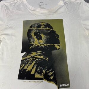 Mens Nike Lebron Greatness Graphic Gym Tee White